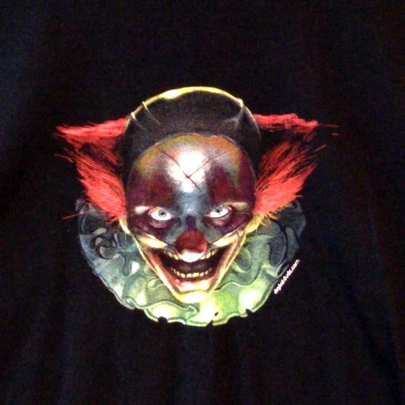 Freaky Clown Eyes Shirt Men’s XXL Digital Dudz, Morph Costume Co 100% Cotton