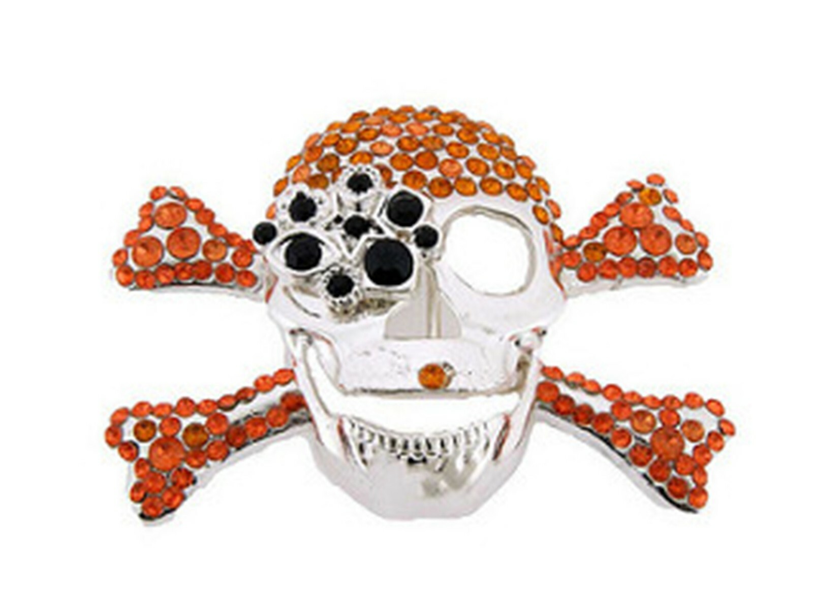 Skull Belt Buckle Men’s Women Blinged Out Rhinestones Rock Hip Halloween Costume