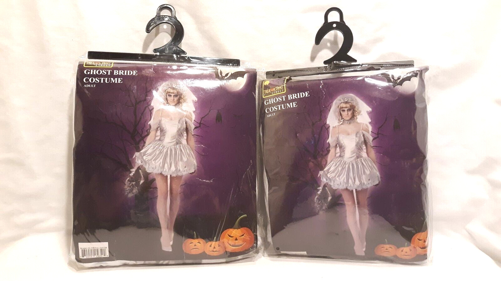 Womens Ghost Bride Dead Zombie Grave Halloween Costume Dress Veil Petite /Small