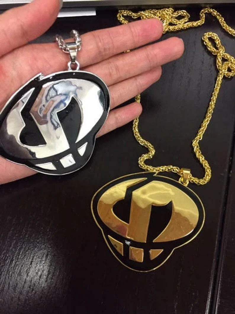Silver Team Skull Costume Necklace OR Gold Team Skull Guzma Cosplay Necklace