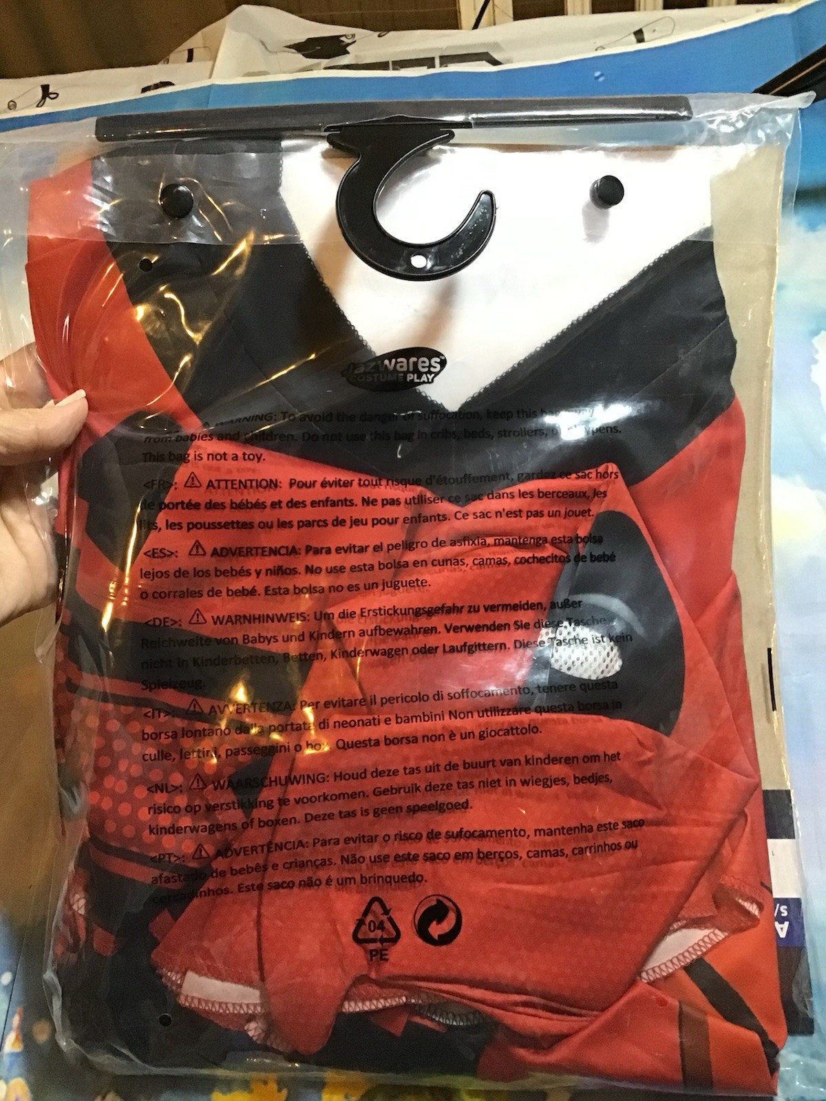 Deadpool Adult Hockey Jersey Costume Size -S/M