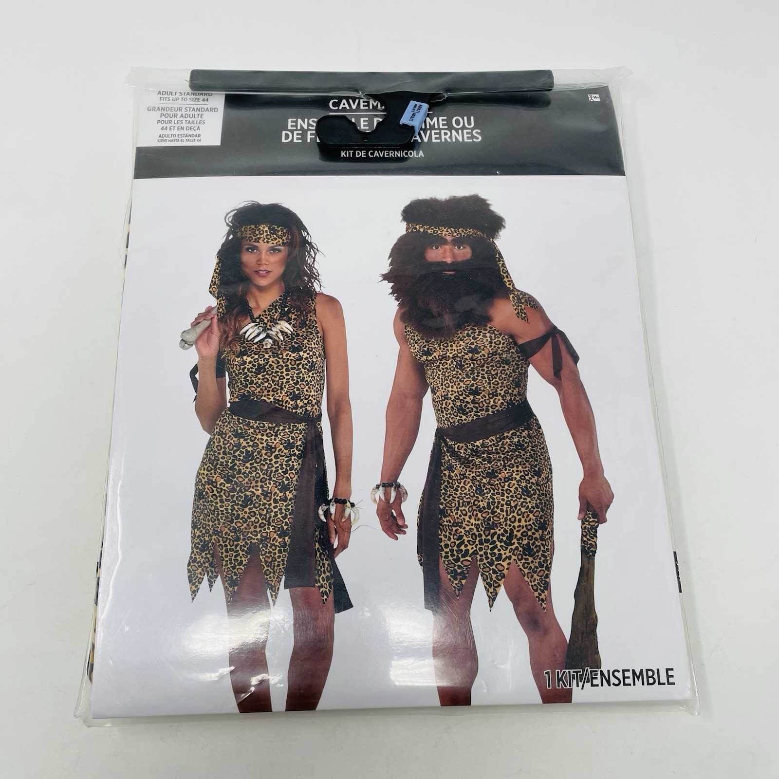 Caveman Tunic Kit Adult Unisex Standard Up to Size 44 Dress Up Halloween Costume