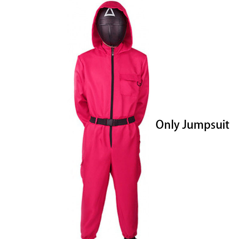 Adult/Kids Hot Unisex Korean Drama Survival Game Cosplay Costume Hooded Jumpsuit