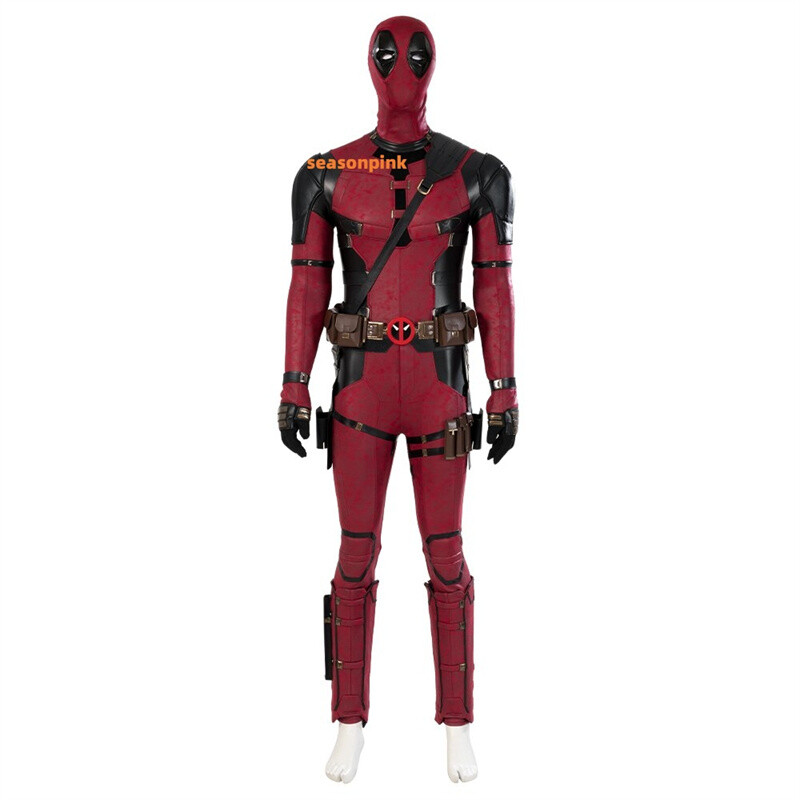 Deadpool 3 Jumpsuit Cosplay Costume Wade Wilson Accessories Halloween Suit Lot