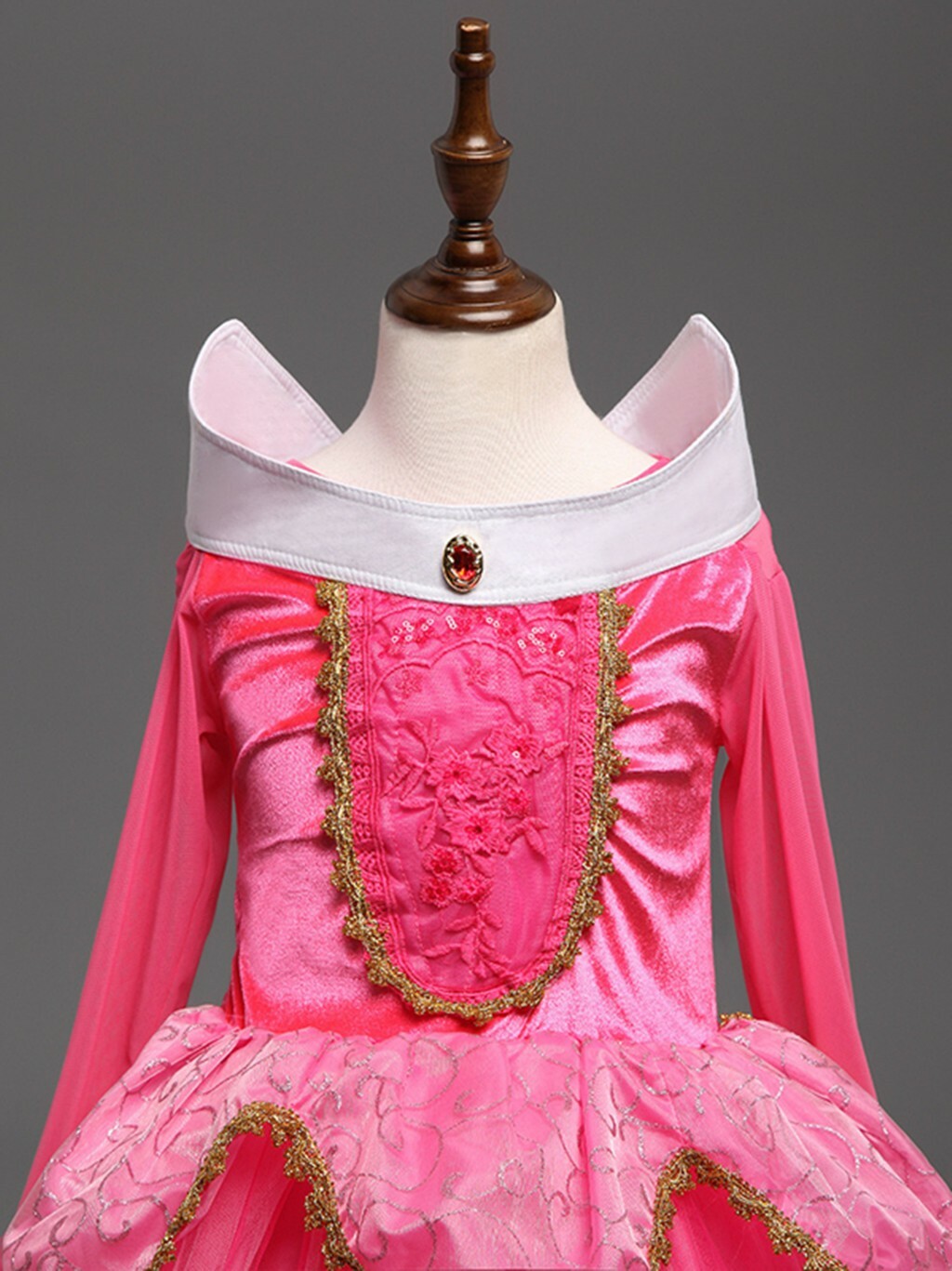 Sleeping Beauty Princess Aurora Costume Party Dress For Girls Pink And Blue Set