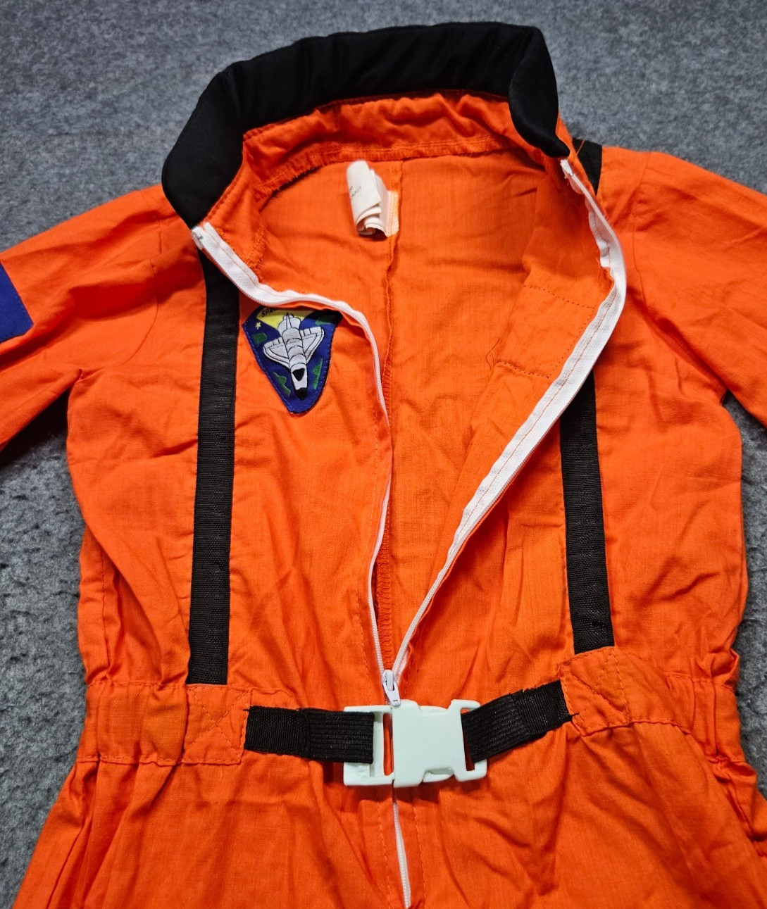 Rubies 1 pc orange Astronaut kids costume jumpsuit long sleeve size Medium