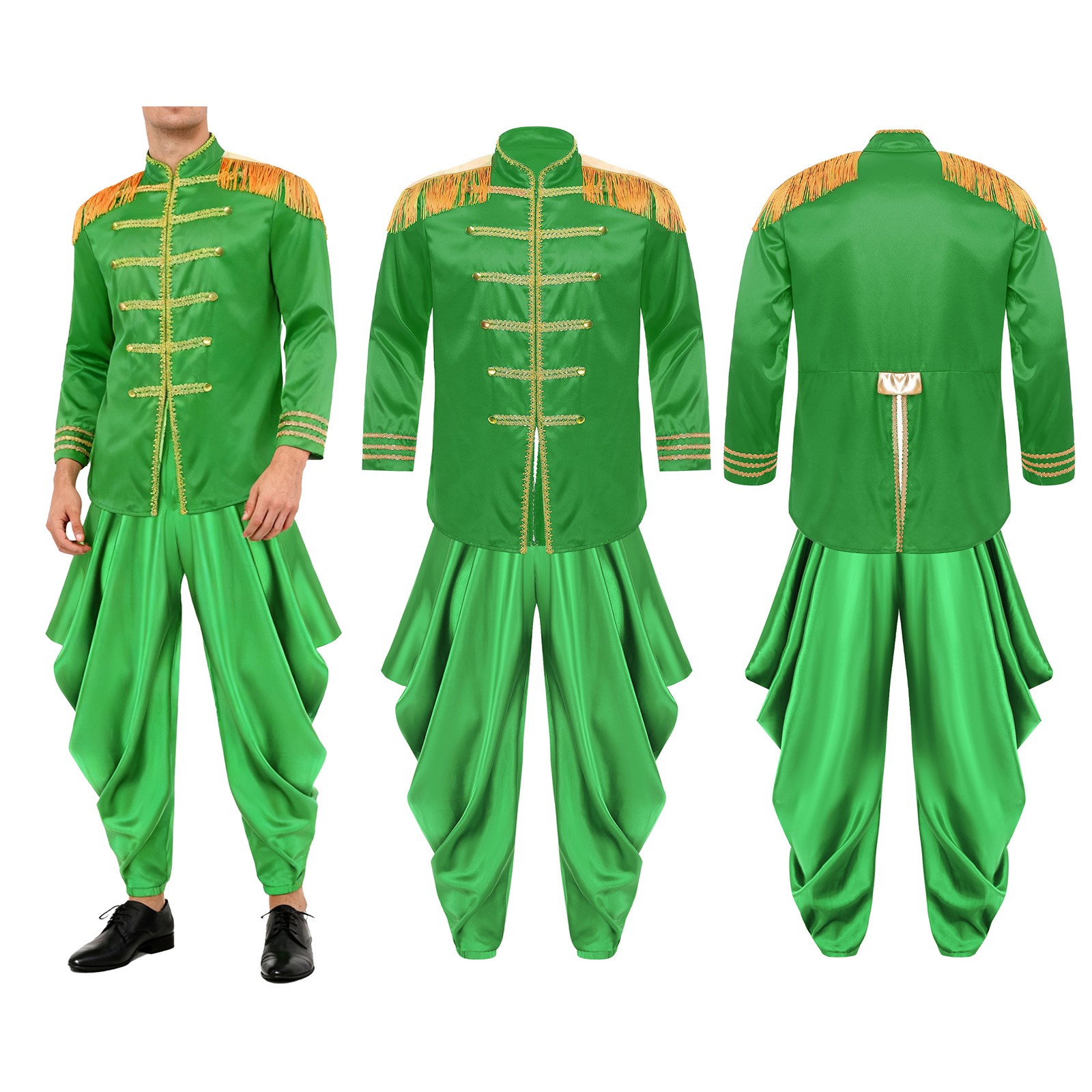 US Men’s SGT Sergeant Pepper Costume Jacket Rock Band 60s Hippy Outfits