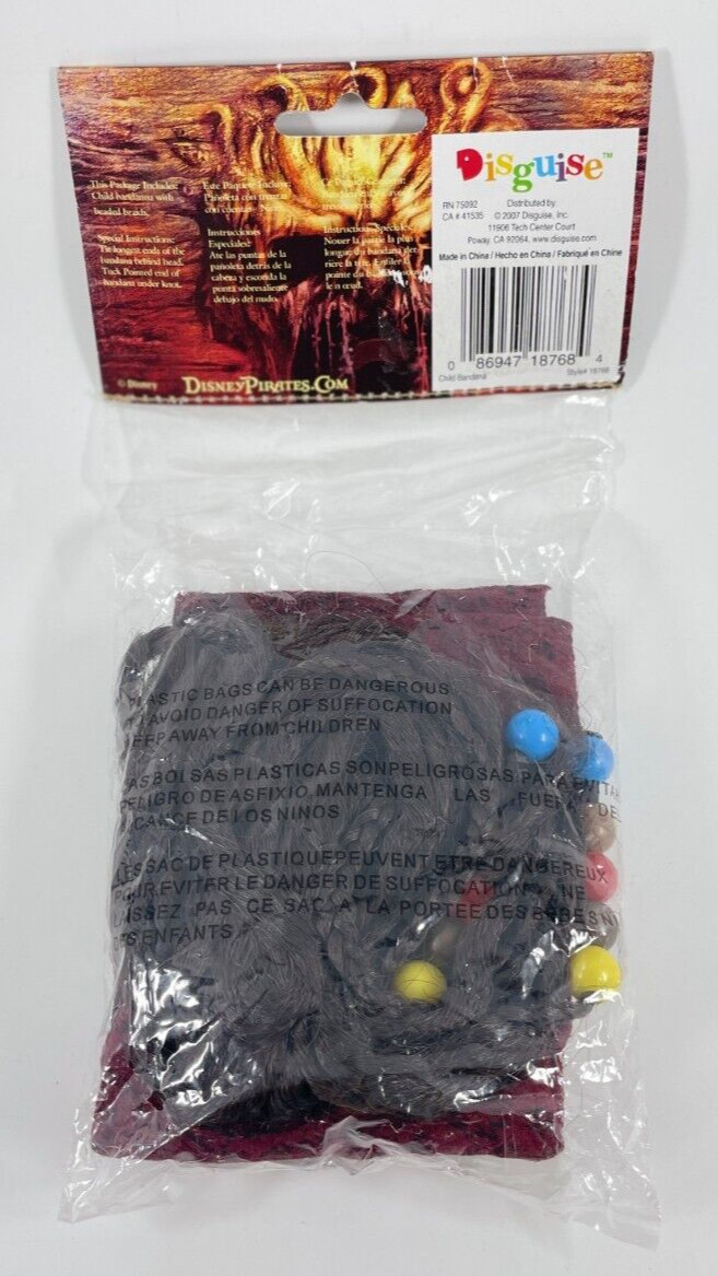 Disguise – Child Jack Sparrow Headband W/ Hair – Costume Accessory – Pirate