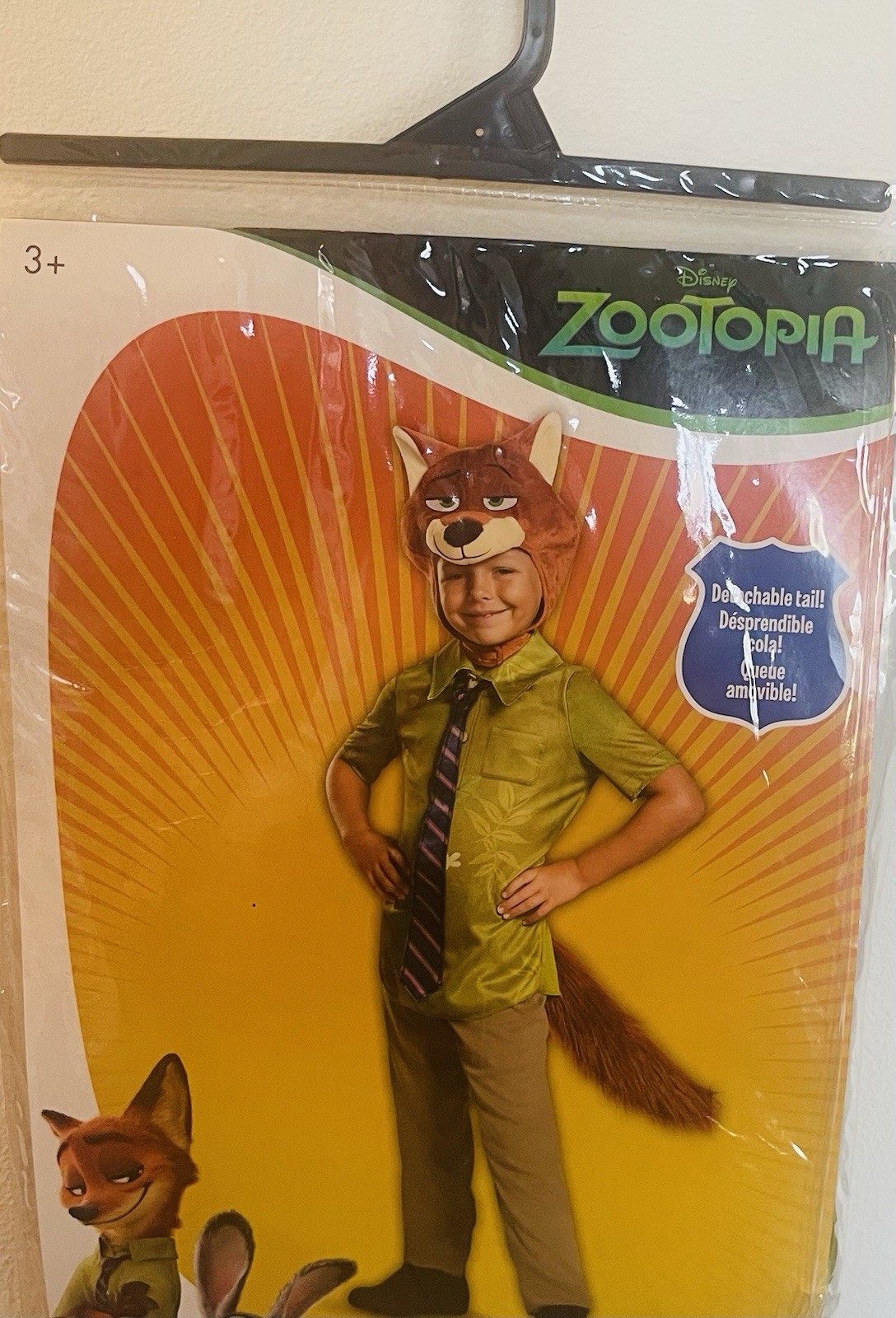 Disney Zootopia Nick Wilde Child Costume Complete Outfit XS (3T-4T) Tail