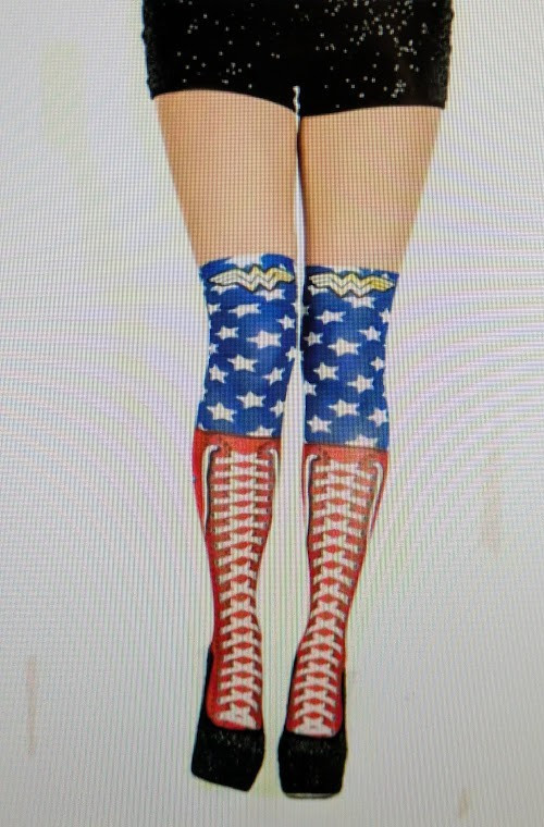 DC Comics Wonder Woman Thigh Hi Socks Wonder Woman Faux Boot Socks – Adult – NEW