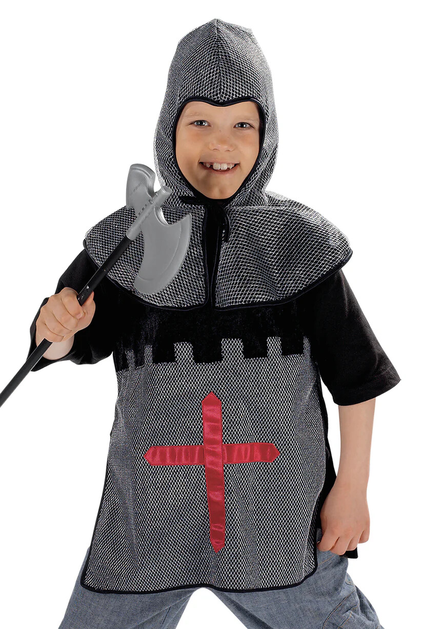 Child Medieval Knight Costume Crusader Outfit for Boys Halloween Templar Cosplay