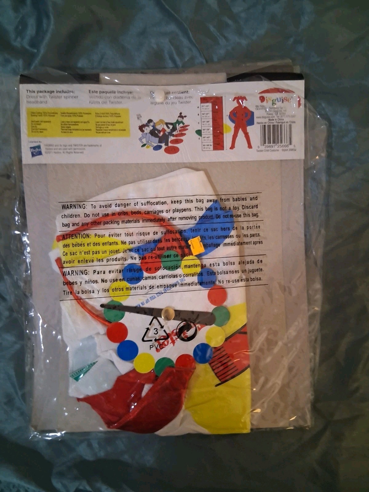 licensed Twister Game child costume Size XL (14-16)