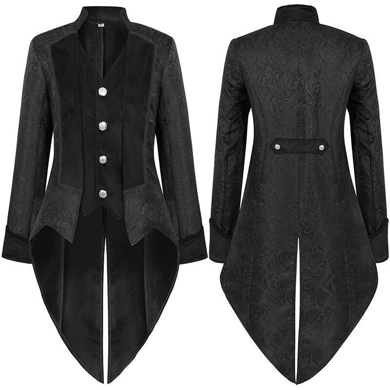 Halloween Men’s Personalized Steampunk Coat Jacket Gothic Coat Clothing New