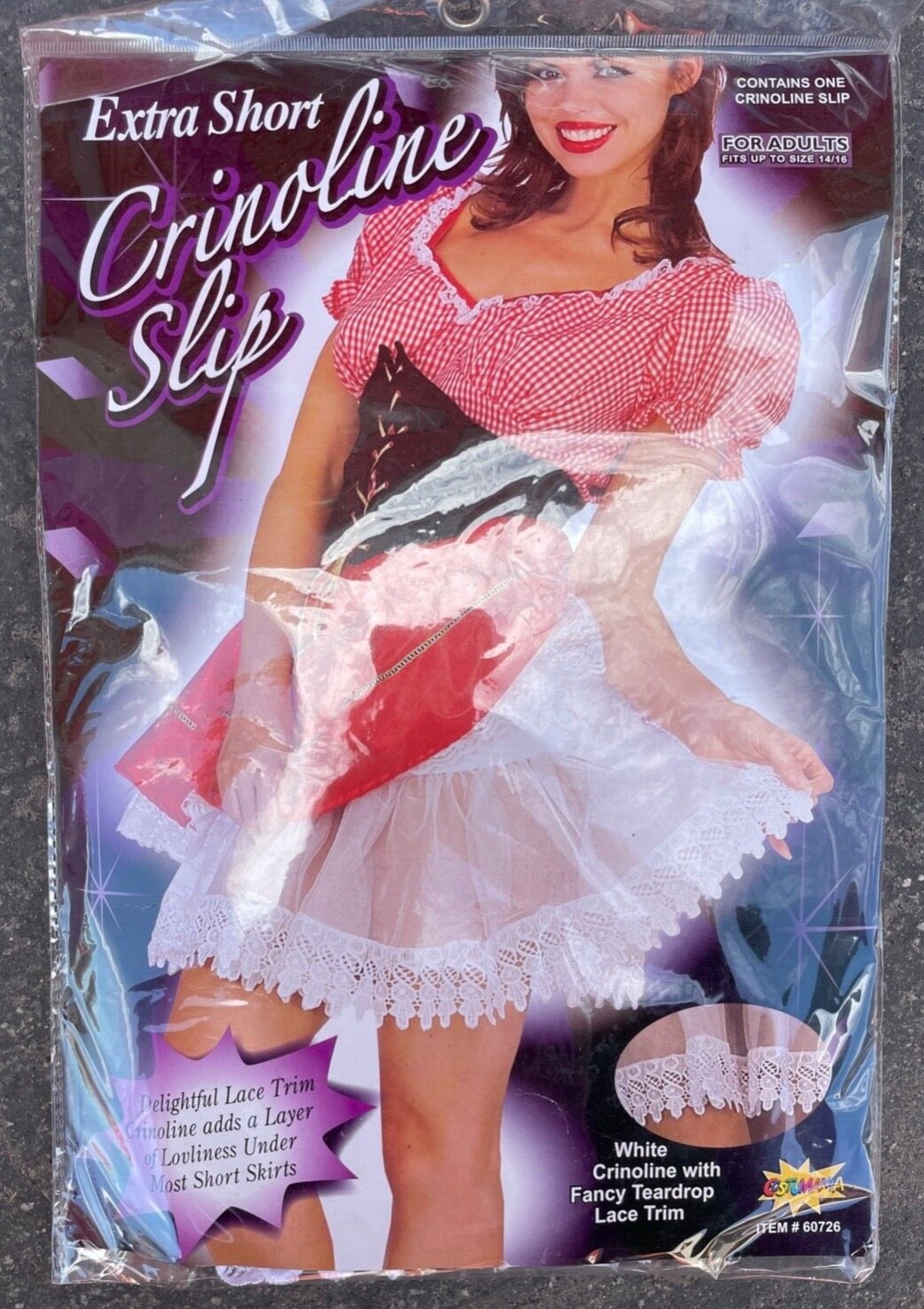 White Petticoat Crinoline Slip, Extra Short, Size L (14-16), BRAND NEW, Forum