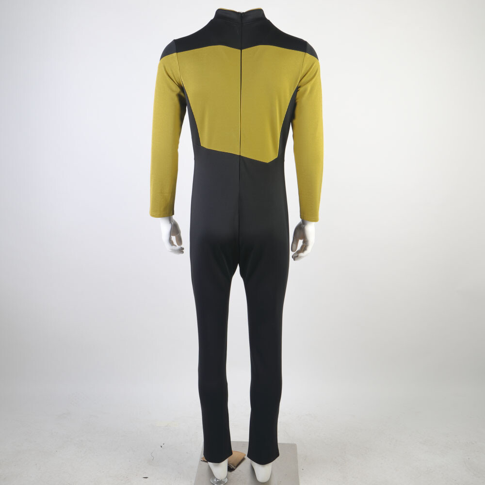 The Next Generation Picard Red Jumpsuit TNG Data Gold Blue Uniforms Costumes