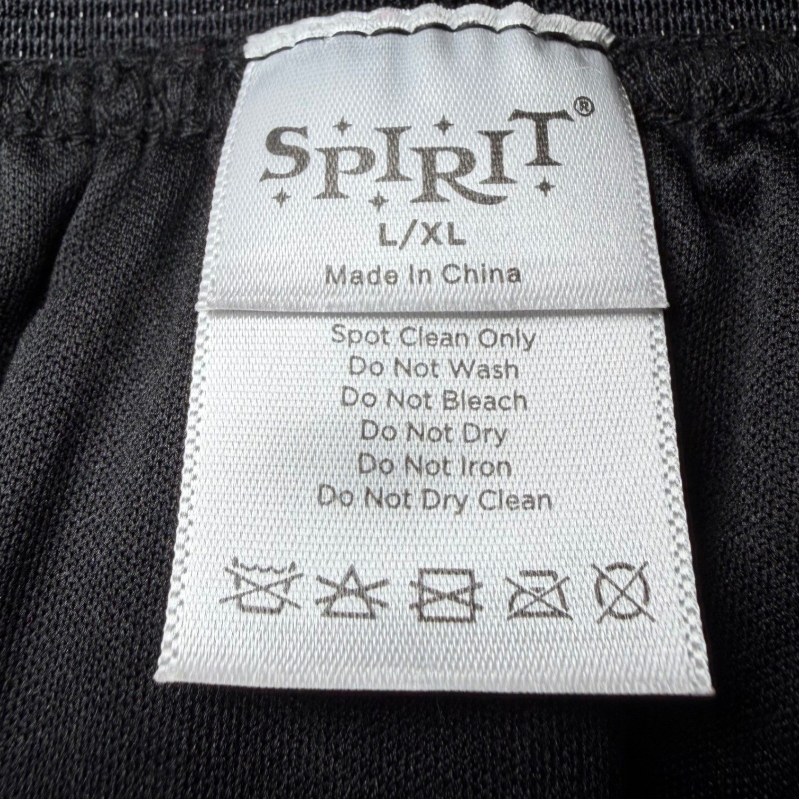Spirit Womens Size L/XL Black Silver Glitter Tulle Tutu Skirt Costume Halloween