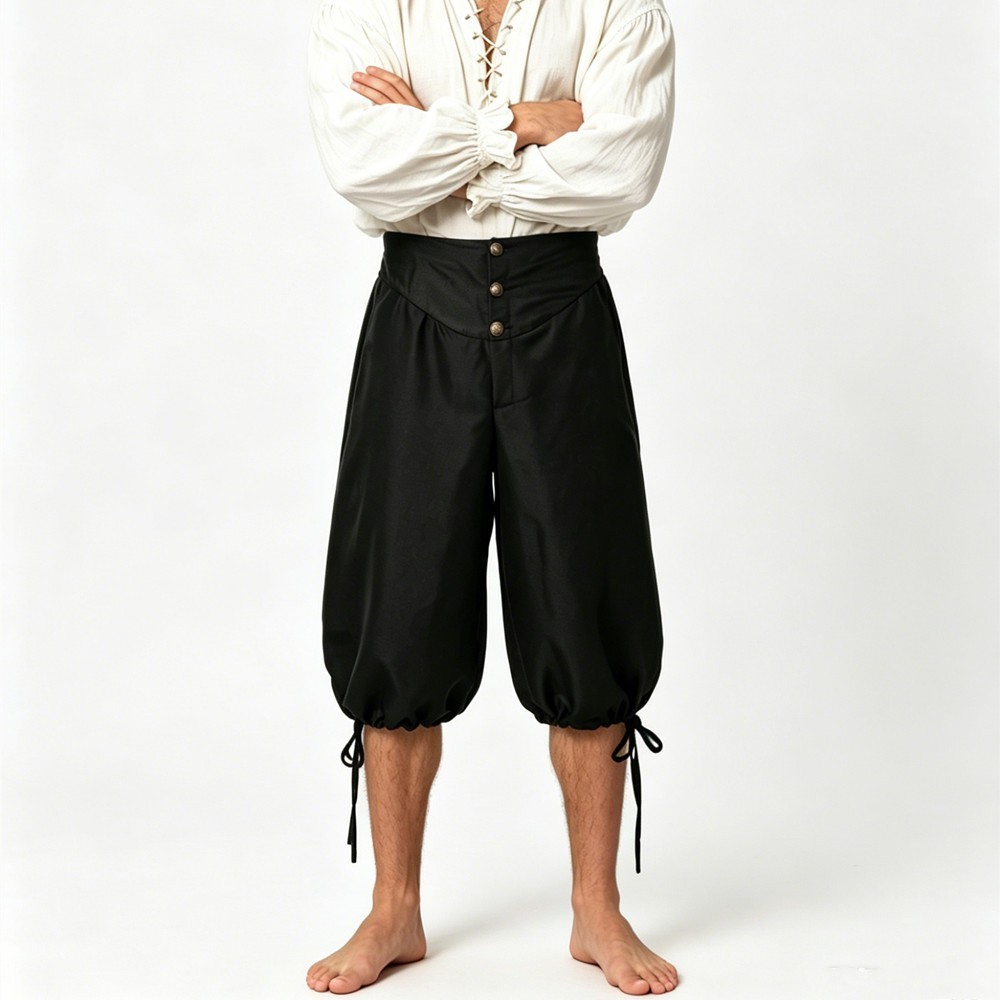 Medieval Mens Pants Renaissance Knee Pants Knickers Tudor Pants Ridding Breeches