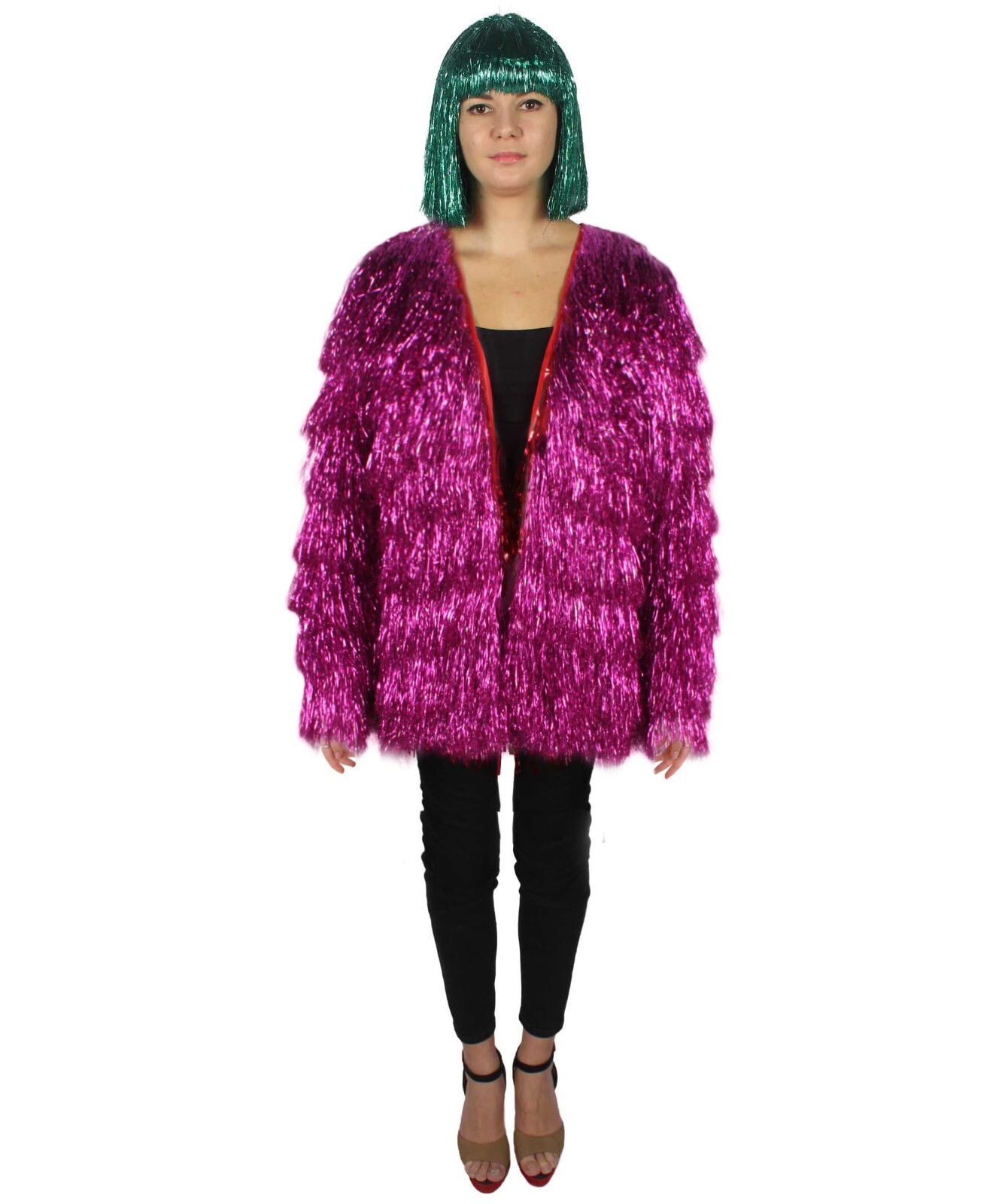 HPO Adult Women’s Celebrity Karma Purple Tinsel Jacket, HC-1938TTN