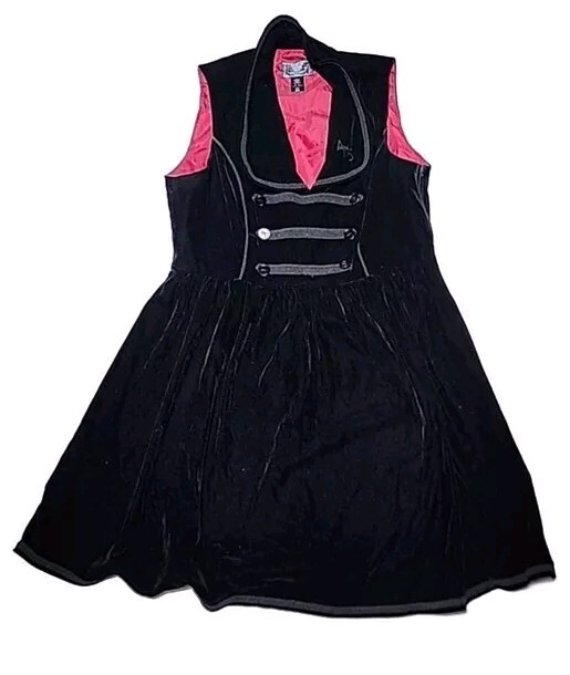 American Horror Story Bell Hop Dress SZ 3XL 2016 Midnight Hour Black Velvet