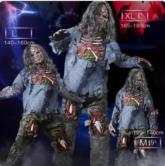 Halloween Horror Costumes for Adults/Kids – Zombie & Death Reaper Outfits