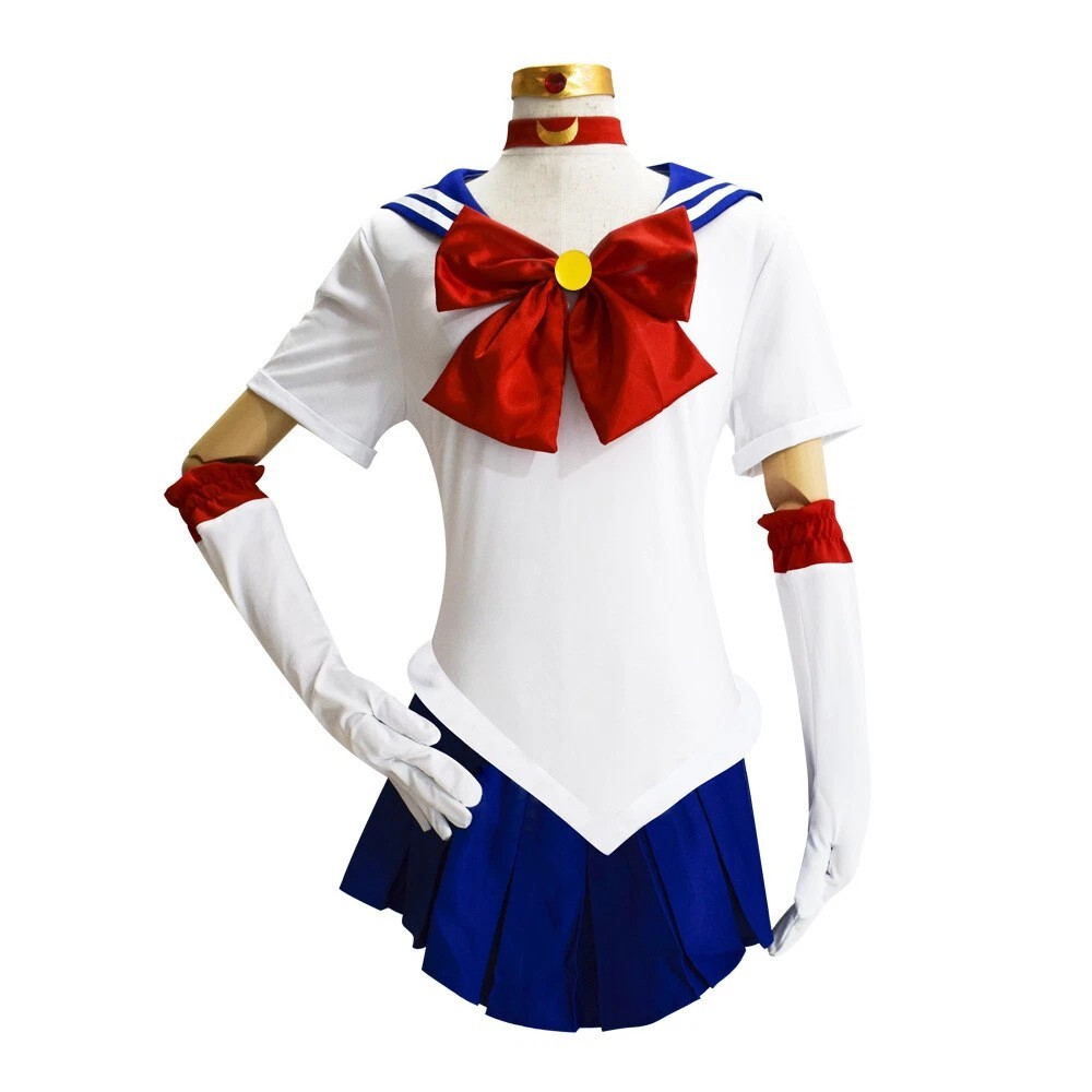 Sailor Moon Uniform Dress Anime Cosplay For Adult Halloween Costume Outfit