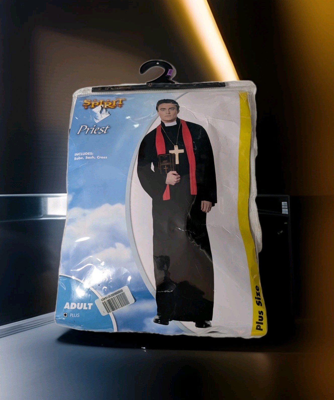 SPIRIT Halloween Costume Priest PLUS SIZE ADULT Religious Dress Up Gothic Cross