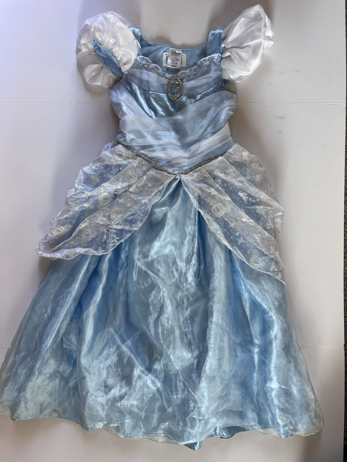 Disney Store Dress Up Size 9/10 Cinderella Blue Ball Gown Costume Halloween