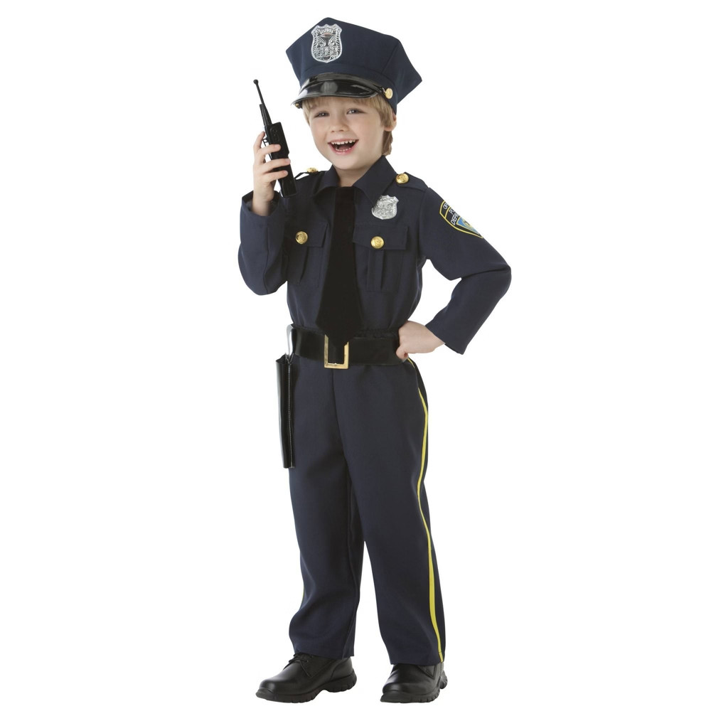 Police Officer Toddler Boys Size 2T Halloween Hero Dress Up Costume in Blue 459