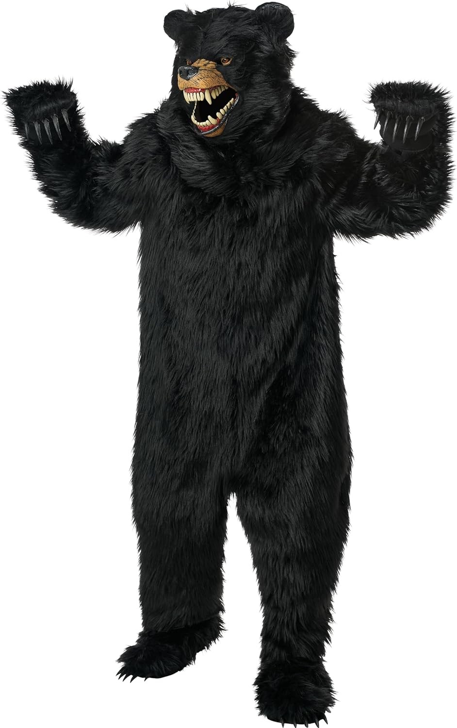 Black Bear Deluxe Mascot Animal Wild Scary Fancy Dress Halloween Adult Costume