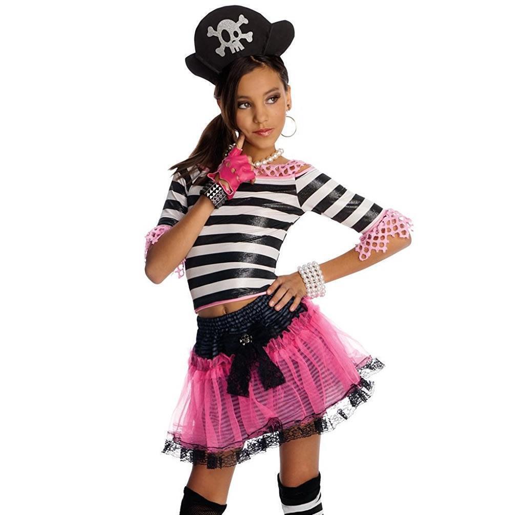 Sassy Pirate Treasure Girls size M 8/10 Drama Queens Costume Outfit Rubie’s