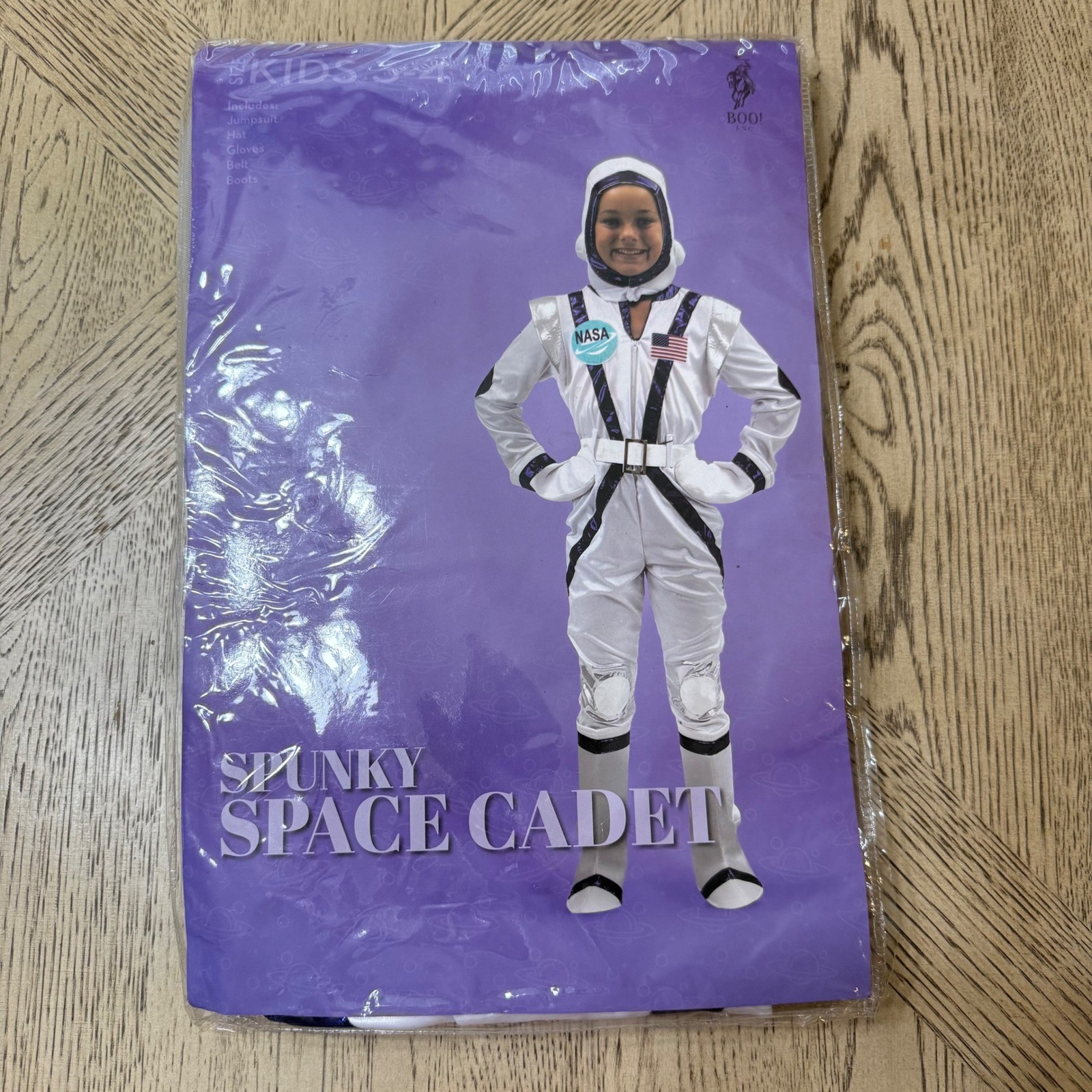 Boo! Inc. Size 3-4 Spunky Space Cadet Costume Kids NASA Astronaut Cosplay