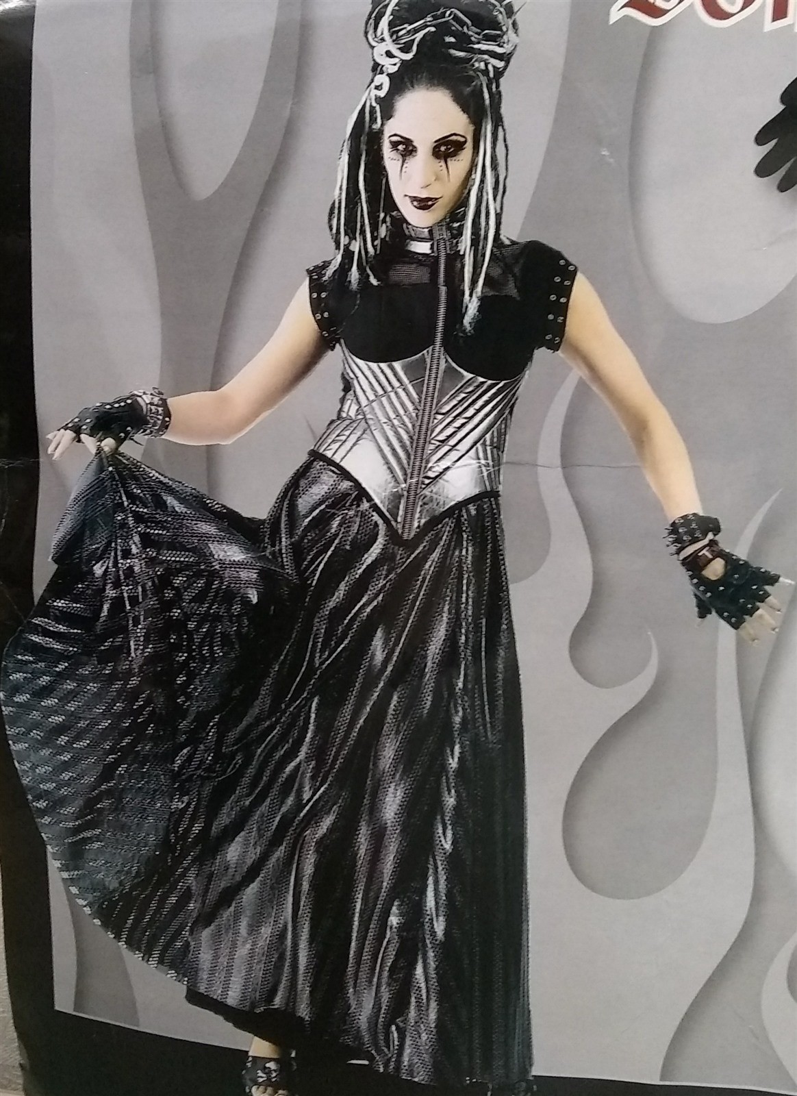 Something Wicked Onyx Adult Costume MEDIUM 8-10 Gothic Woman Dress PMG Halloween