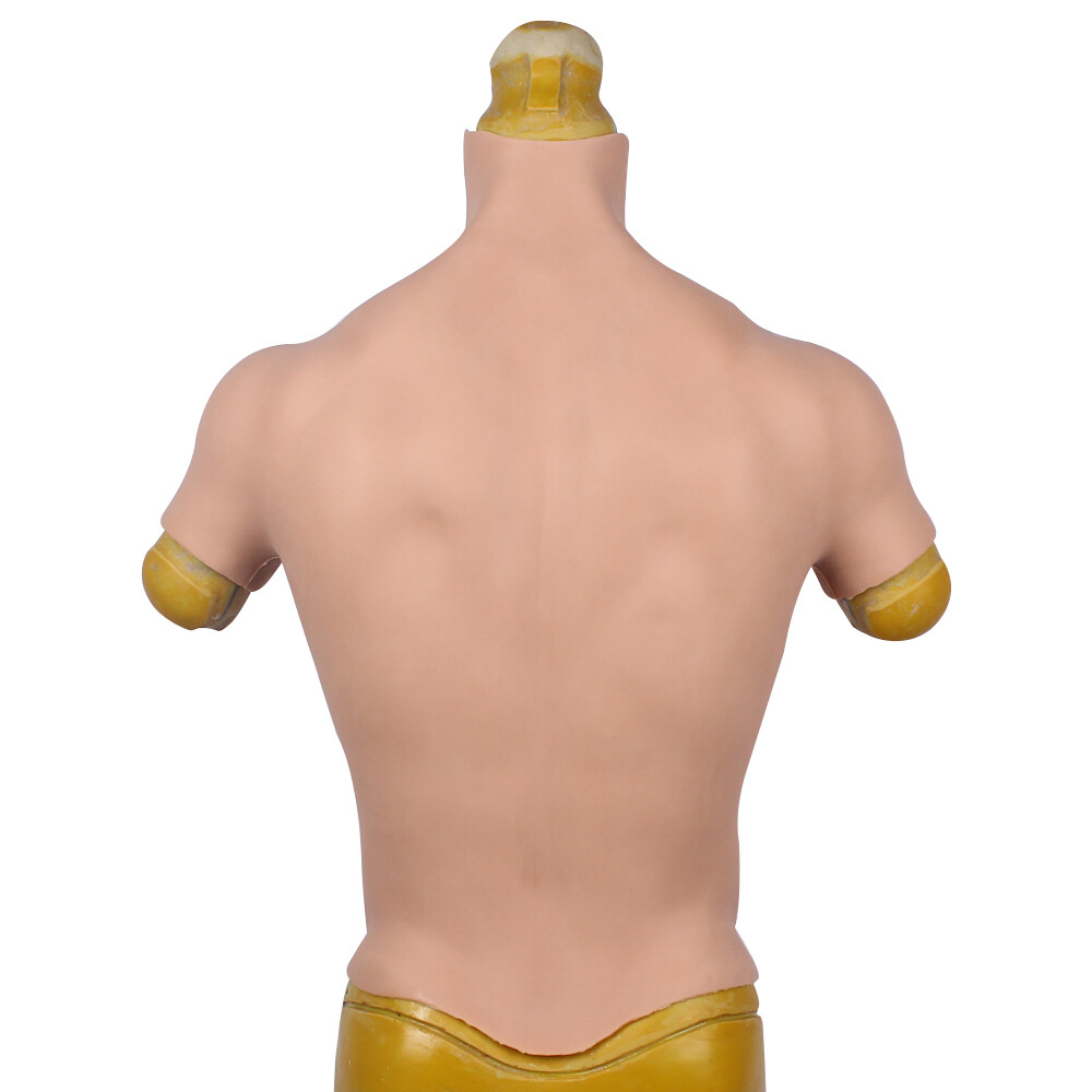 KnowU Breastplate Silicone Male Fake Chest Muscle Body Suit Cosplay Crossdresser