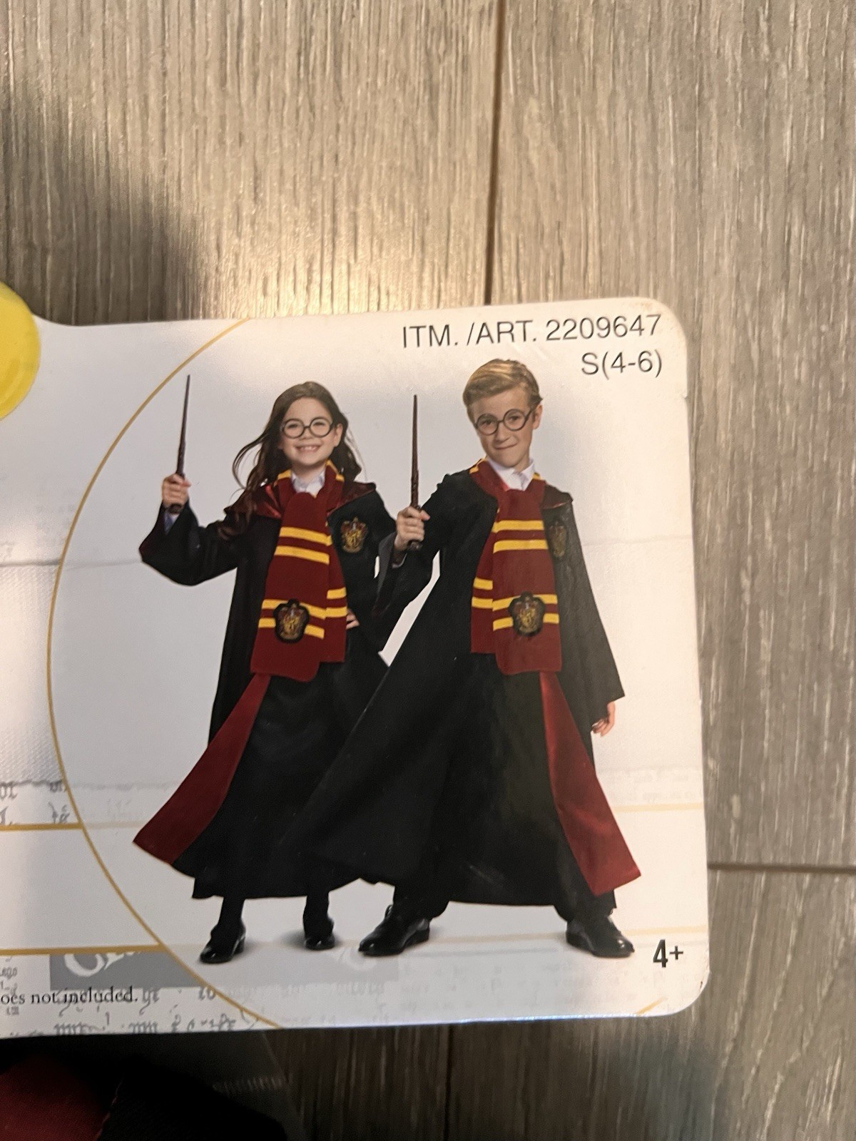 DISGUISE HARRY POTTER PREMIUM COSTUME HOODED ROBE LARGE 4-6 *NEW