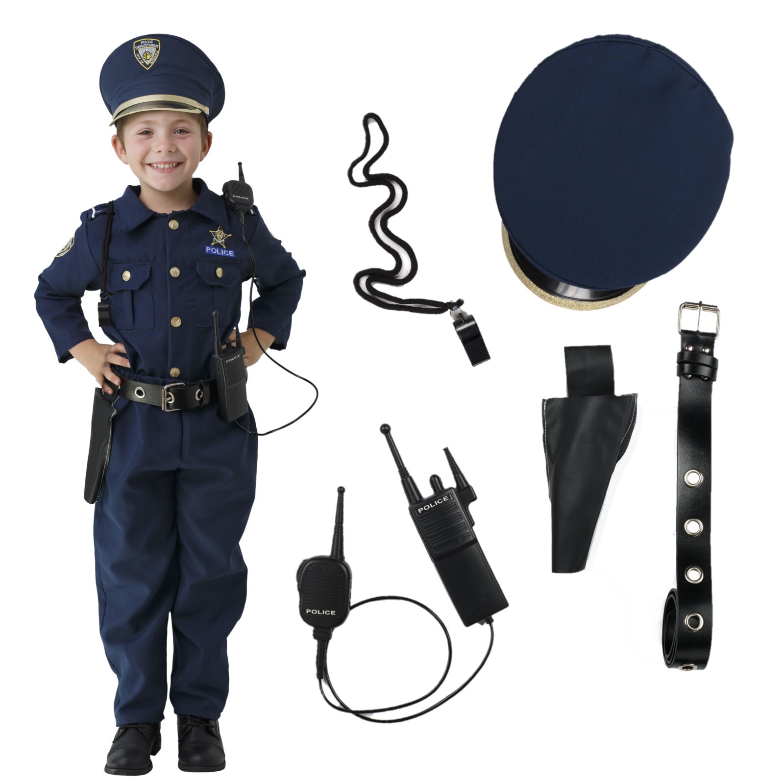 Dress Up America Police Costume For Boys – Cop Uniform Costume for Kids