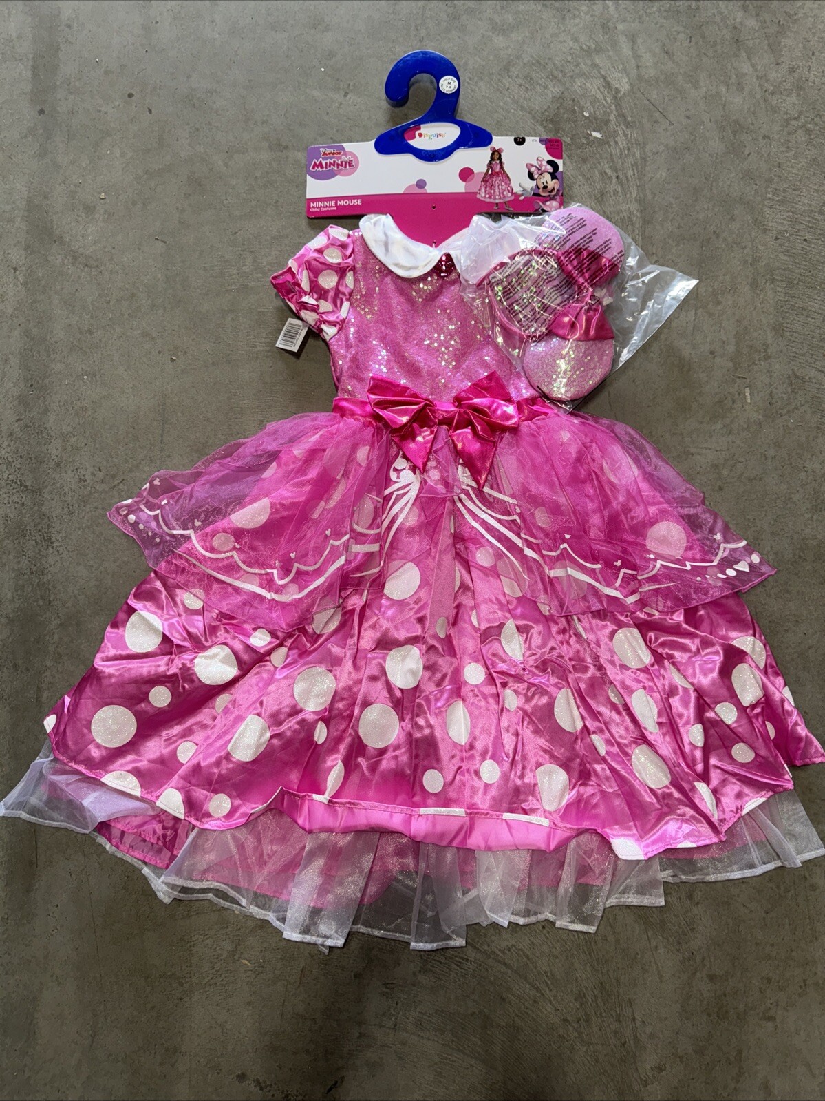 Disguise Disney Minnie Mouse Pink Child Kids Halloween Costume Dress med 7/8 kid