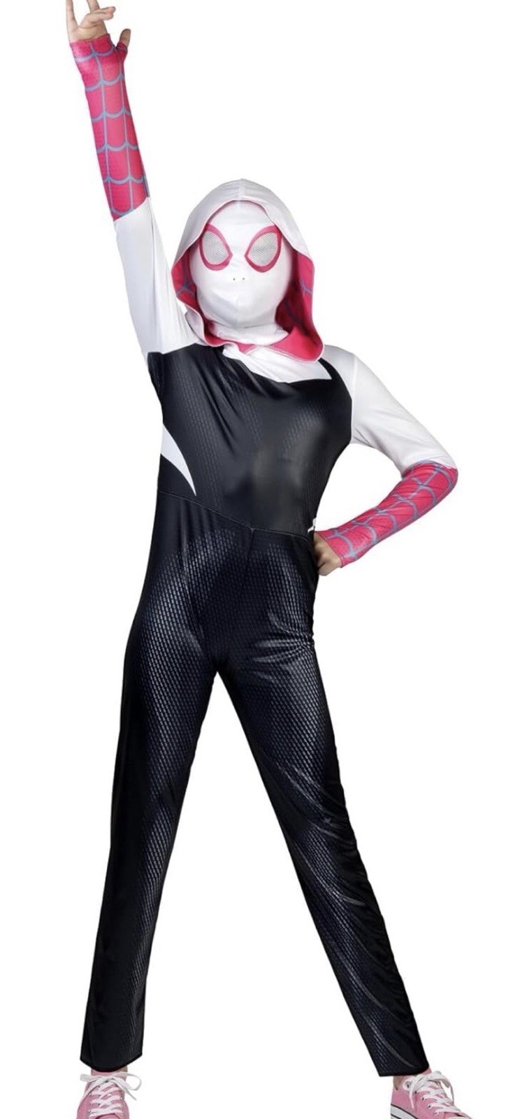 Marvel Spider-Gwen Hooded Costume – Size M 7-8 New Jazwares