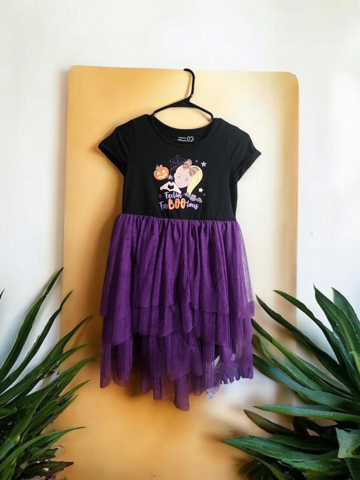 JoJo Siwa Girls XL 14-16 FaBOOlous Tutu Dress Halloween Black Purple Large