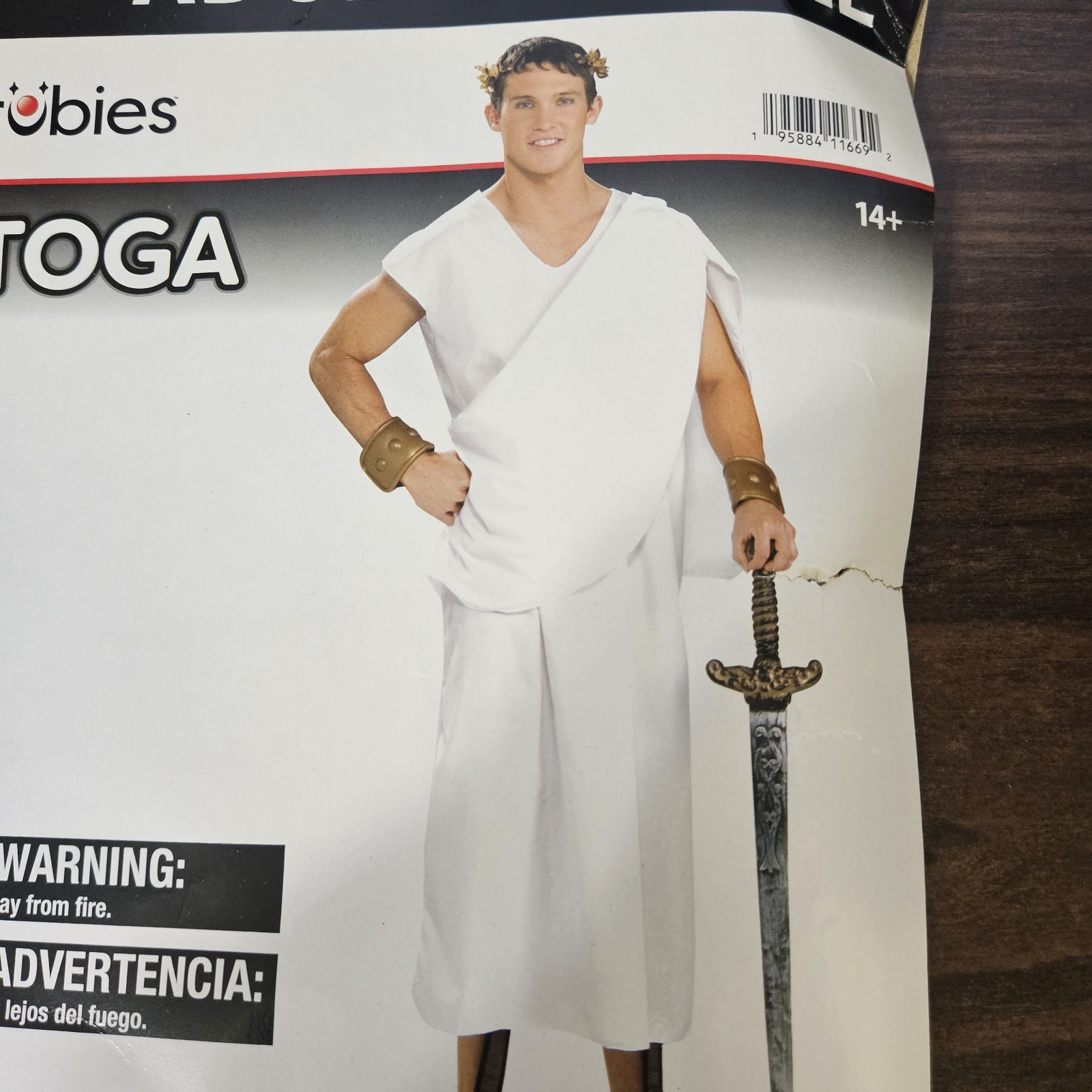 Adult One Size Long White Roman Toga & Drape Renaissance Medieval Festival Fair