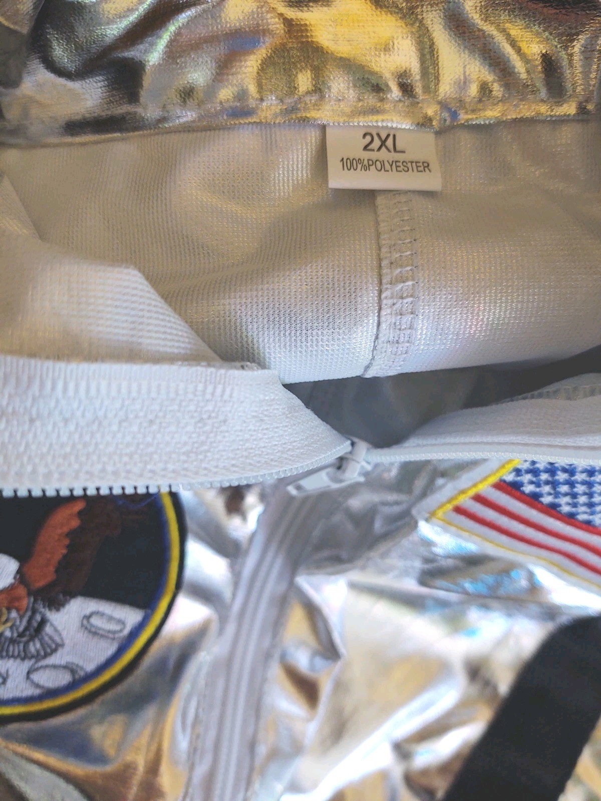 Silver Astronaut NASA Costume Adult NASA Spaceman Uniform Space Suit Cosplay XXL