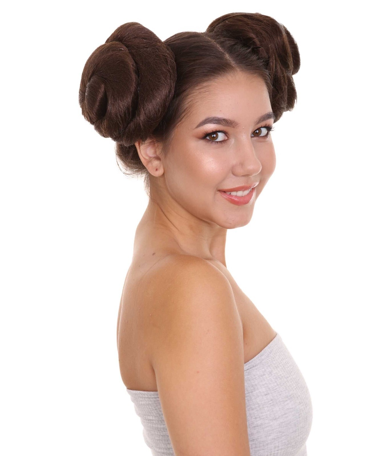 Galactic Space Buns,Women’s Brunette Movie and Character Hair Extensions,HA-012