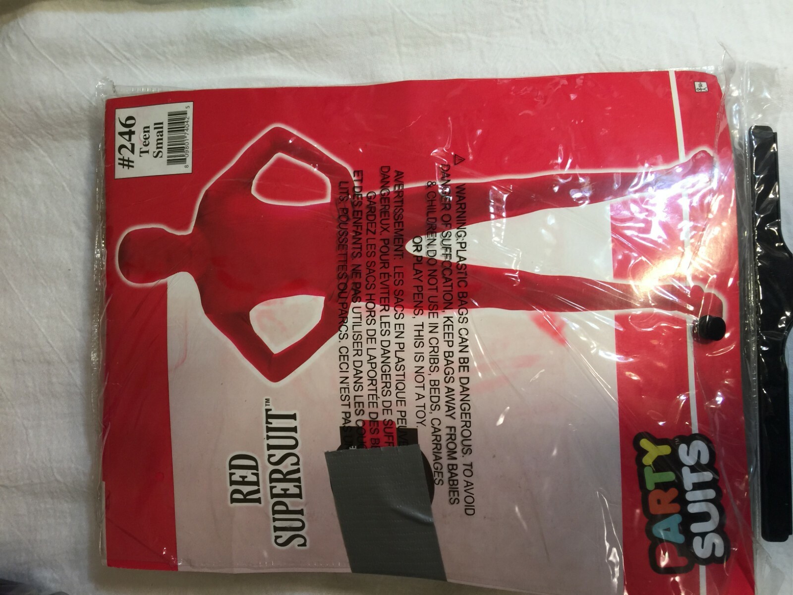 Stretch Jumpsuit SMALL TEEN Costume Skin Suit Lycra Spandex Full BodyUn RED