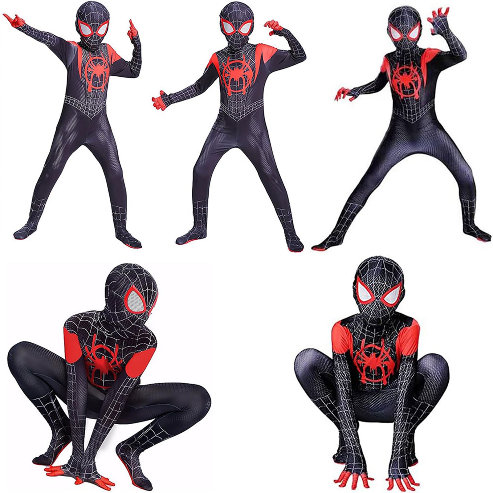 Kids Adult SpiderMan Cosplay Costume Spider-Man Integrated Zentai Suit Jumpsuit