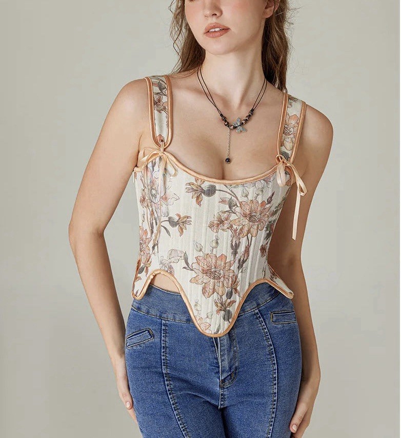 #15 NWT Scarlet Darkness Victorian Fairy Cottagecore Corset Lace-up Vest Size 16