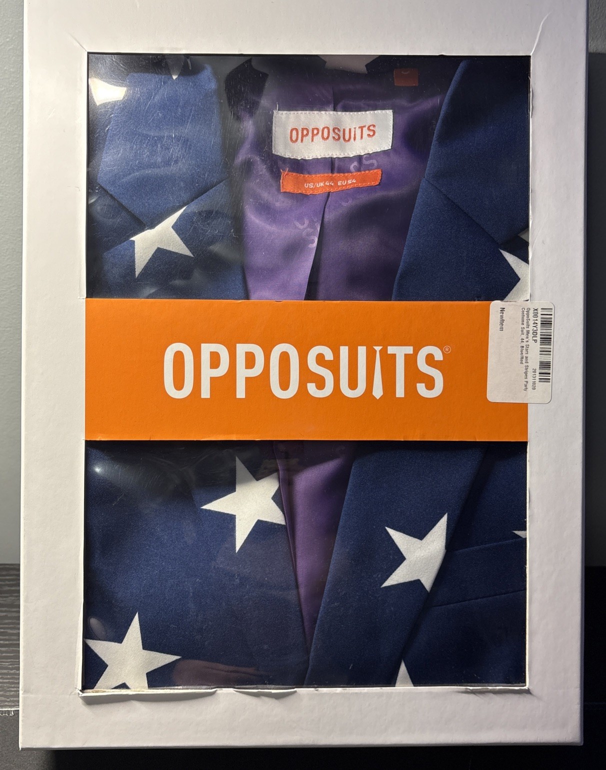 Opposuits Men’s Stars & Stripes Party Costume Suit-Blue/Red (44)