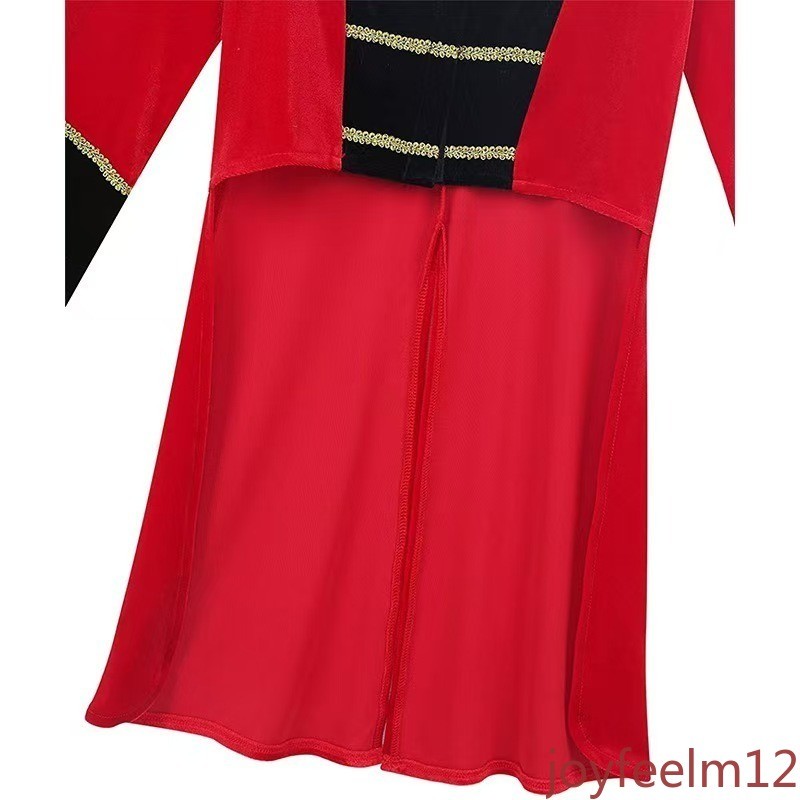European Court Performance Jacket Hat Halloween Cosplay Prince Red Costumes Suit