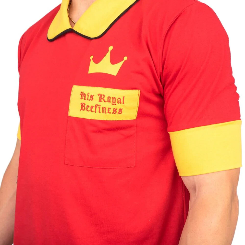 His Royal Beefiness King Halloween Cosplay Costume Shirt/Crown Set
