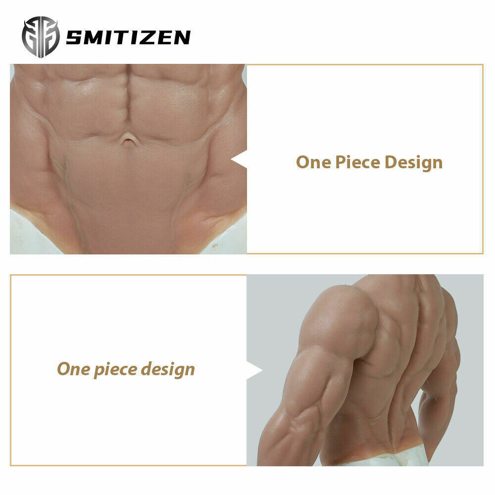 SMITIZEN Silicone Realistic Muscle suit Costume cosplay Fake belly musclar Arms