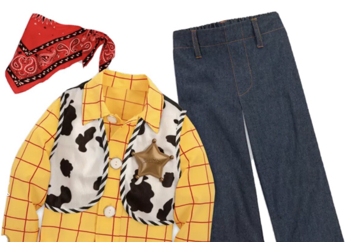 Disney Pixar Toy Story Sheriff Woody 4 pc Costume Dress Up Outfit Size 5/6 NWT