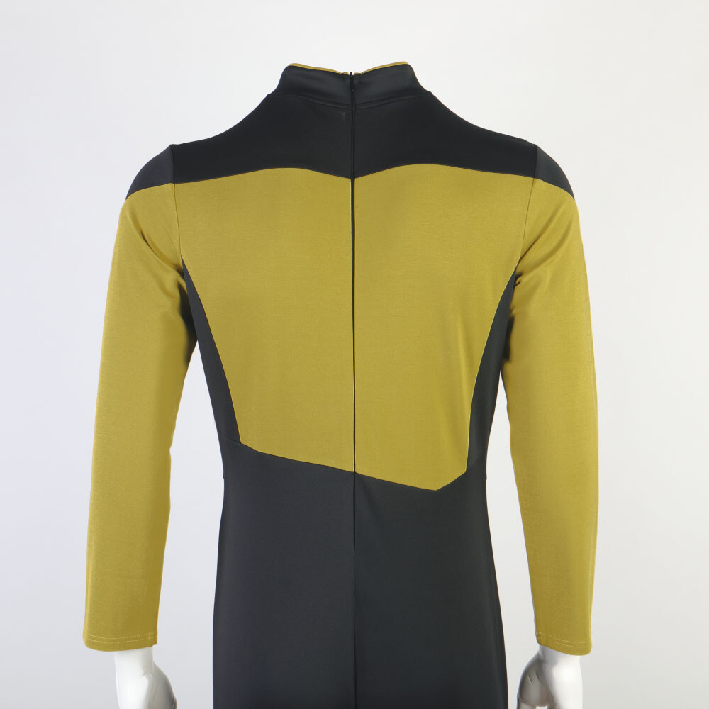 For The Next Generation Picard Red Jumpsuit TNG Data Gold Blue Uniform Costume